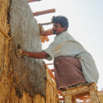 Bauwerk aus emissionsarmen Baumaterialien in sozial nachhaltiger Bauweise in Pakistan
