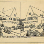 Ernst Ludwig Kirchner: Entwurf für ein Wohnhaus am Berghang. Perspektivische Ansichten