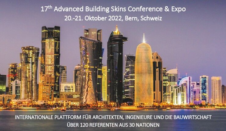 Die »Advanced Building Skins Conference & Expo« in Bern ist die wichtigste internationale Veranstaltung für innovative Gebäudehüllen.