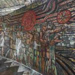 Mosaik an der Wand des Buzludzha-Monuments