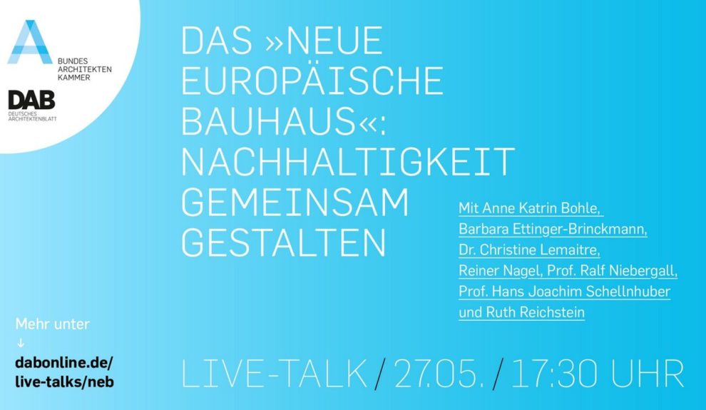 Neues Europäisches Bauhaus - ein Live-Talk