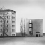 Almannai Fischer Architekten: Studierendenwohnheim, Weimar, Deutschland, 2017–2025, Visualisierung der Ostfassade, Wettbewerbsentwurf