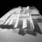 Kuehn Malvezzi: Insectarium, Montreal, Canada, 2014–2022, mit Pelletier De Fontenay, Jodoin Lamarre Pratte, Atelier Le Balto (Landschaftsarchitektur), Modell aus der Wettbewerbsphase.