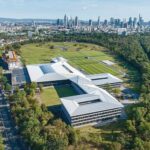 Nach Plänen von kadawittfeldarchitektur der neue DFB-Campus entstanden – mit Platz für Fußballfelder, Medienzentrum, Verwaltung und mehr.