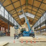 Fotografische Dokumentation des Baus des Gare Maritime in Brüssel