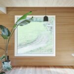 Innenraumdetail Fenster mit Holzwand im umgebauten Bauernhof von Studio Colere in Fulpmes