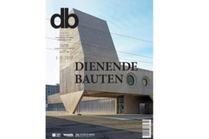 Titelbild der db-Ausgabe 1-2|2022 zum Thema Dienende Bauten