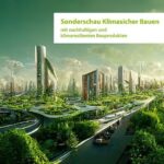 Key-visual zur Sonderschau »Klimasicher Bauen« auf der BAU 2023